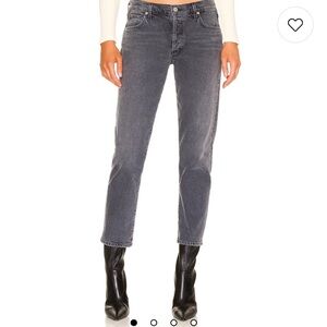 Citizens of Humanity Emerson Boyfriend Jeans in Black/Grey
